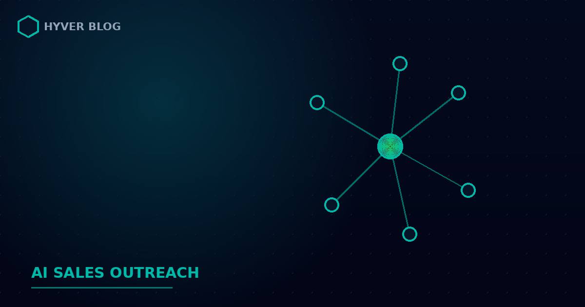 Illustration: AI sales outreach as a connected network